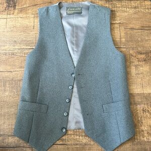 Levi’s Vintage Grey Wool Trim Cut Vest, Excellent Condition